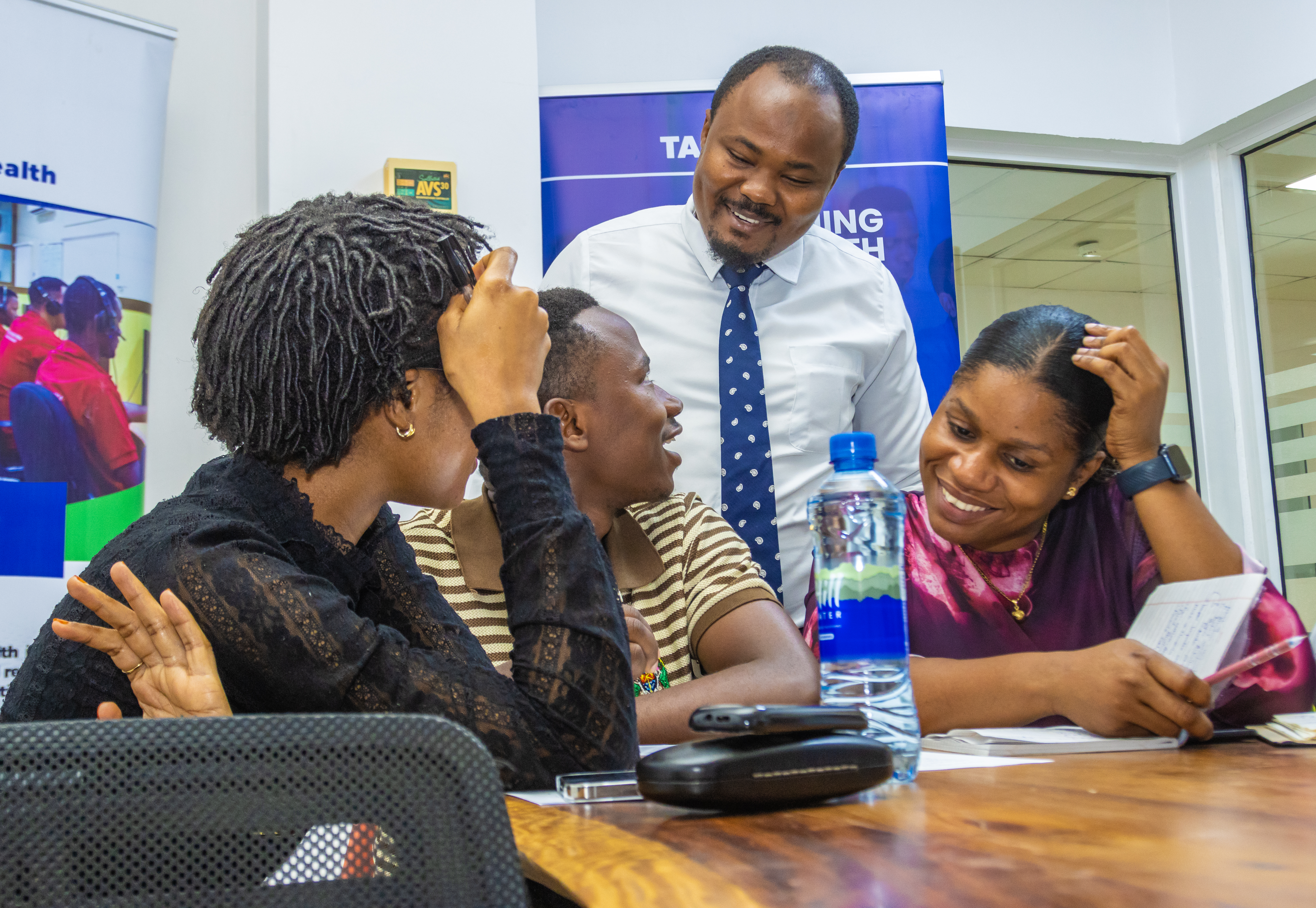 Training session, teachers and health workers, candid